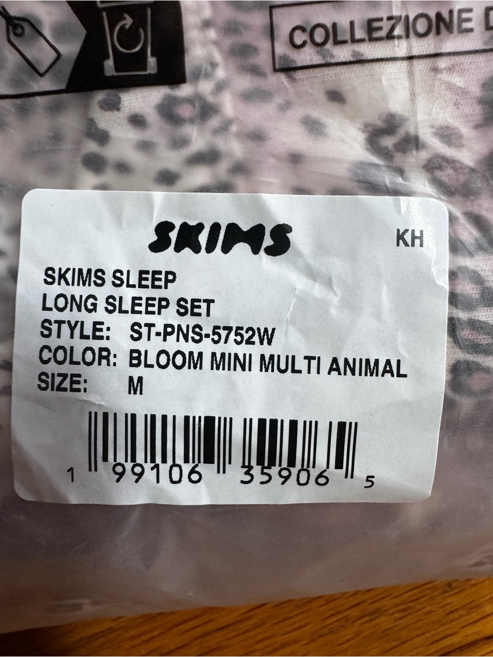SKIMS Pink Animal Print Pajama Set size Medium - Picture 5 of 5
